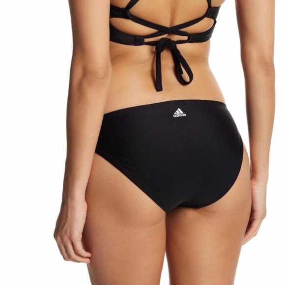 Adidas Swim Hipster Bikini Bottom Size EXTRA-LARGE Black NWT Orig $48 - Picture 5 of 9